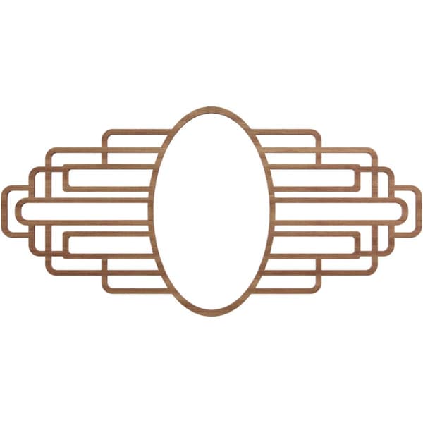 Ekena Millwork Elizabeth Wood Fretwork Pierced Ceiling Medallion, Walnut, 16"W x 8"H x 4 3/8"IW x 7 5/8"IH x 3/8"T CMWP16X08X0375EBWA - main